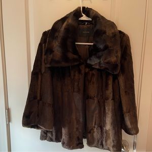 Tahari Faux Fur Coat